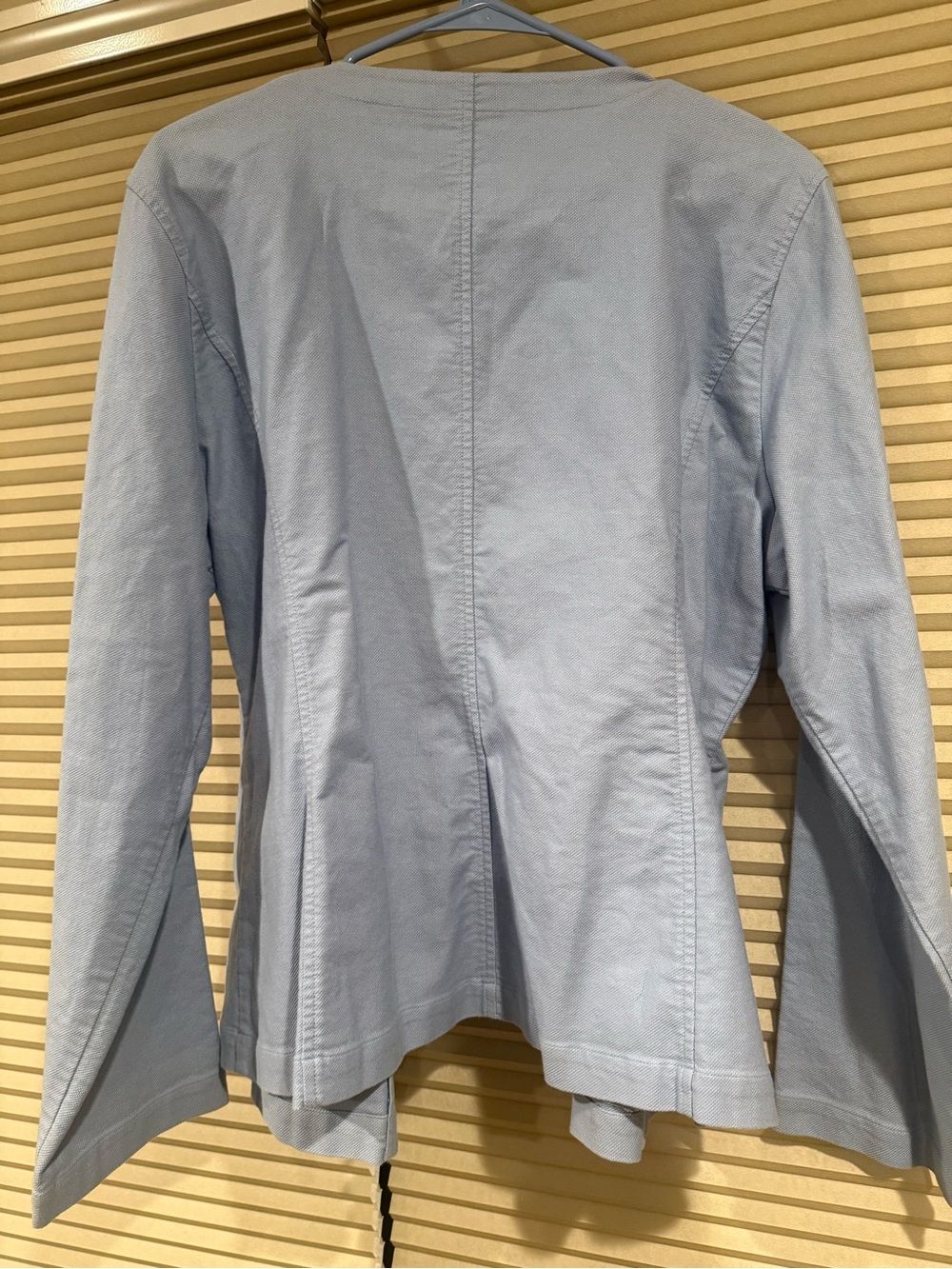 Eileen Fisher Powder Blue Cotton Blend Jacket - Picture 9 of 9
